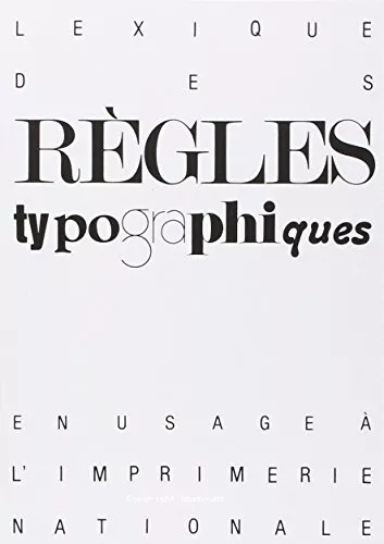 Lexique des rgles typographiques