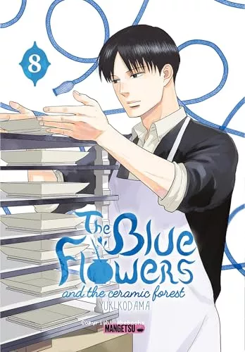 The blue flowers and the ceramic forest